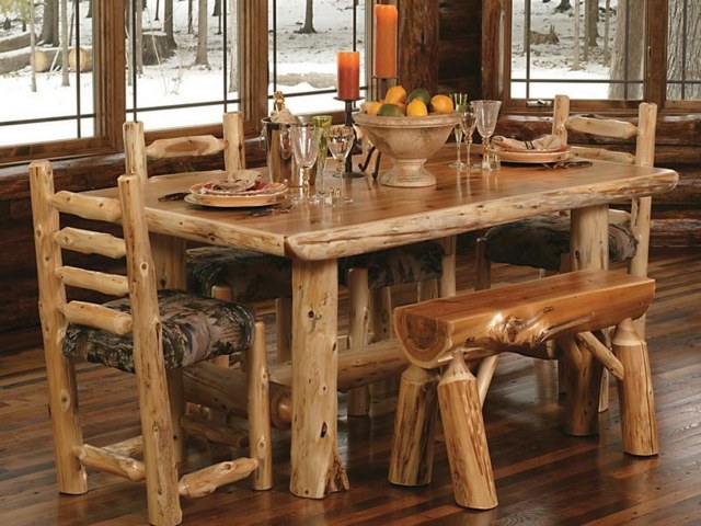 salle à manger meubles bois massif design
