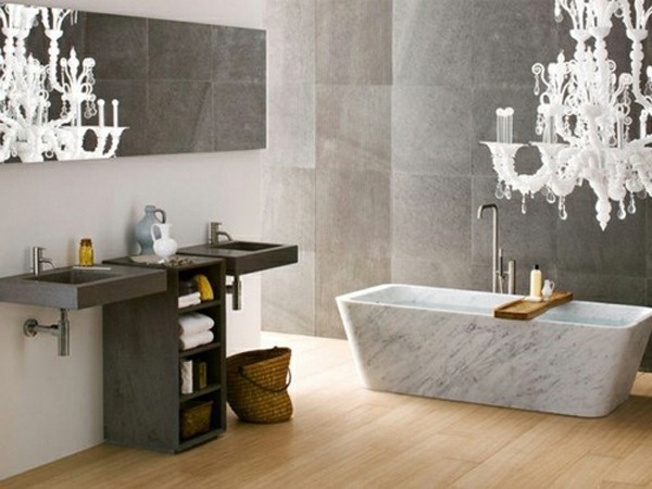 salle bain baignoire marbre