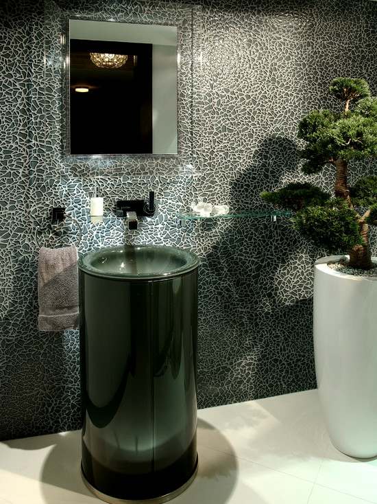 salle bain design bonsai