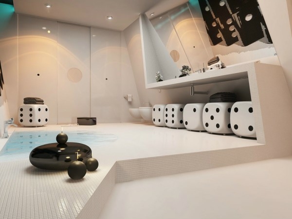 salle bain design moderne thème