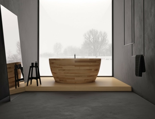 salle bain minimaliste bois