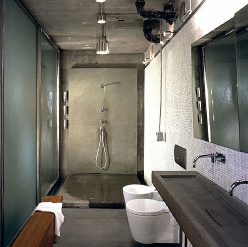 salle bains masculine style industriel