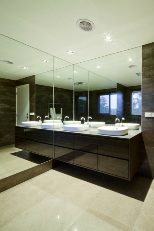 salle bains minimaliste deux lavabos