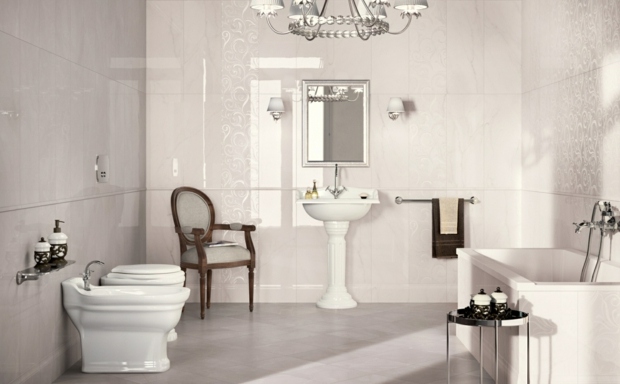 salle de bain blanche déborde élégance