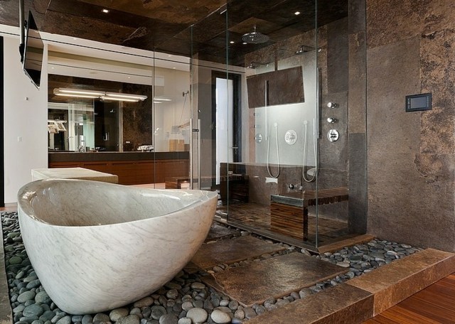 salle de bain contemporaine japonaise