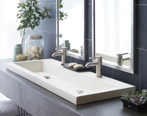 salle de bain design contemporain nuances grises