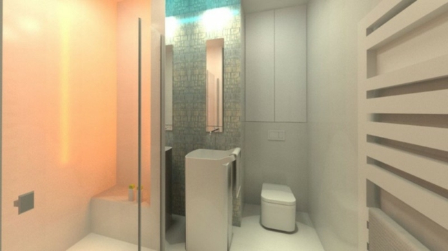 salle de bain éclairage couleurs