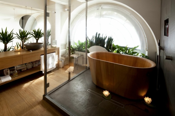 salle de bain inspiration feng shui matériaux naturels
