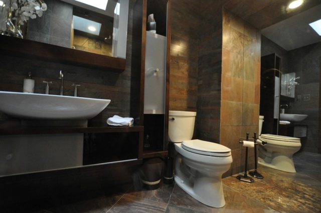 salle de bain bronze 