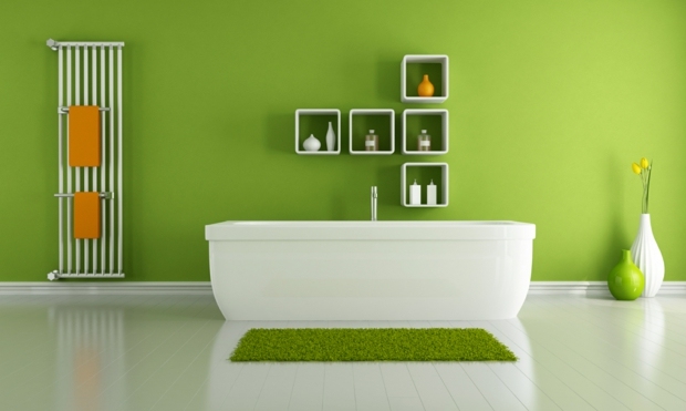salle de bain respire fraîcheur vert pomme