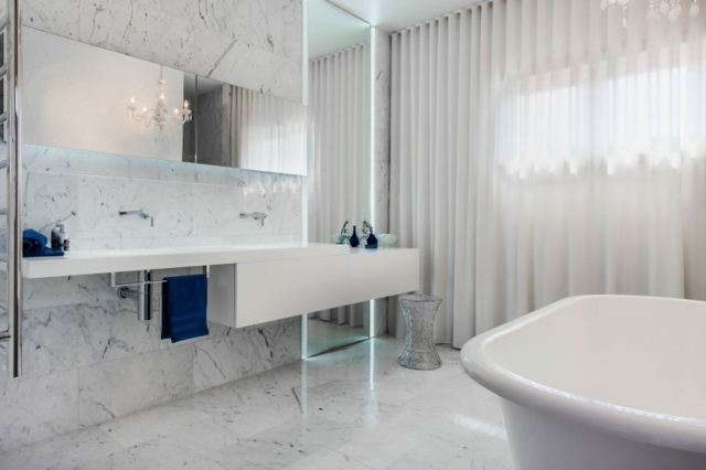 salle de bain revetement marbre