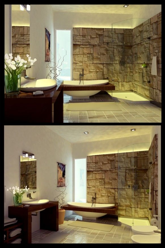 Salle de bain revetements tout pierre