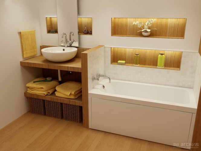 salle de bains design bois