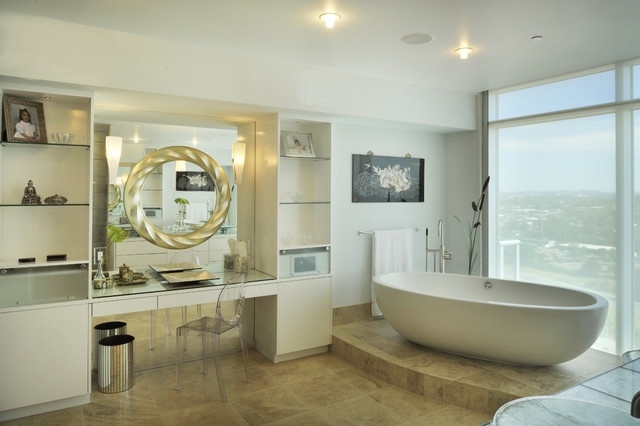 salle de bains miroir grand luxe