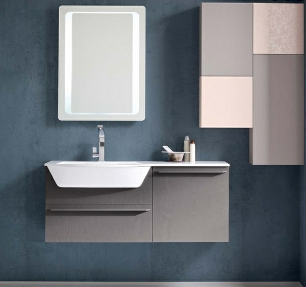 salle de bains formes carré couleurs simple