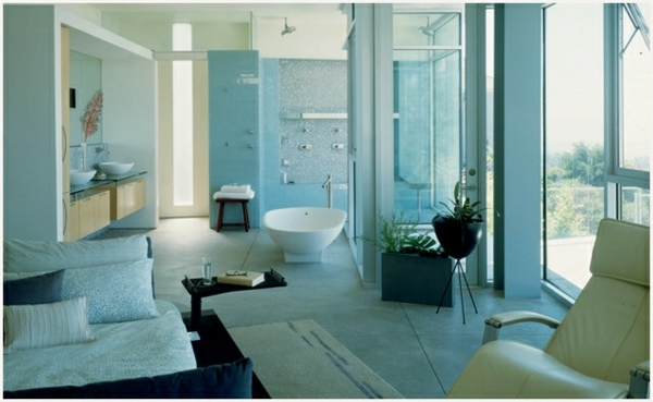 salle-de-bains-ouverte-bleu-blanc-contemporain-romantique-mediterraneen