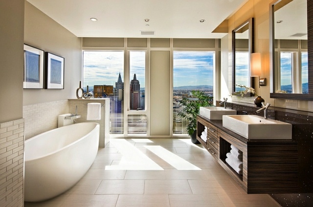 salle de bains spa design skyline lumiere moderne