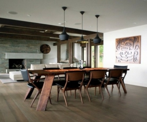 salle manger moderne table bois originale