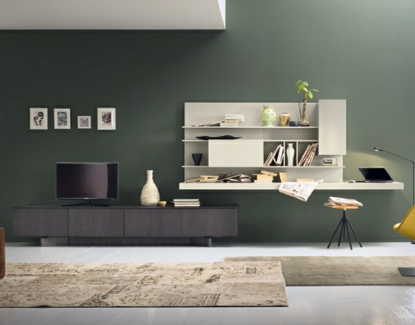 salon deco contemporaine meuble tv