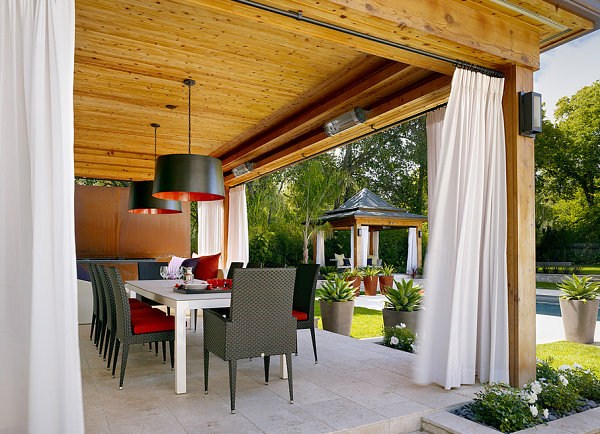 Décoration extérieure lounge salon jardin meubles design Rachel Laxer Interiors