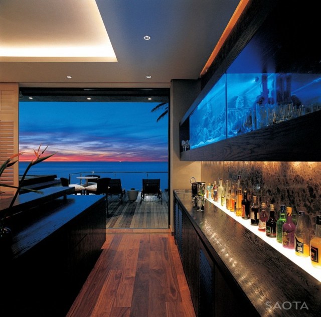 salon maison luxe terrasse bar
