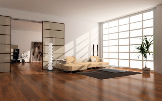 salon spacieux design minimaliste japonais