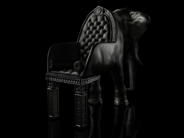 siège cuir chaise design noir