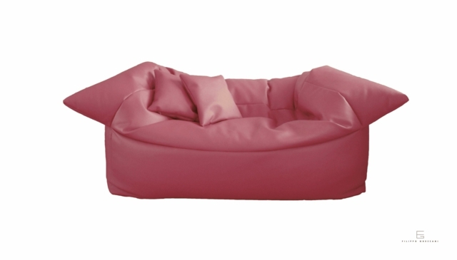 sofa confortable rose Filipo Ghezzani