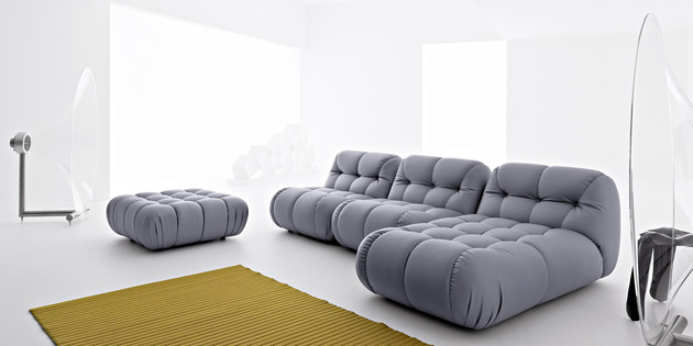 sofa gris design originale