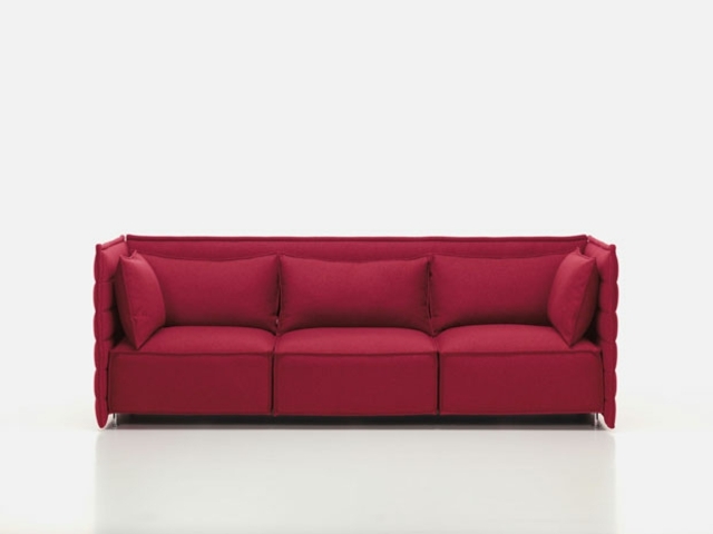 sofa sectionnel rouge Bouroullec