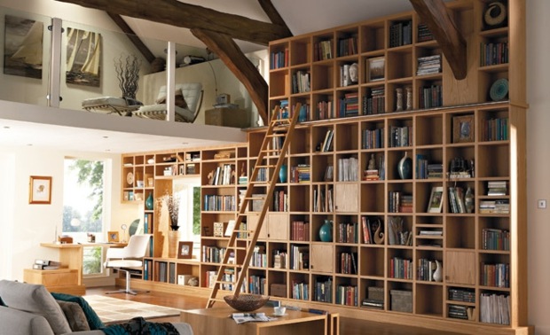 superbe meuble bibliothèque avec échelle