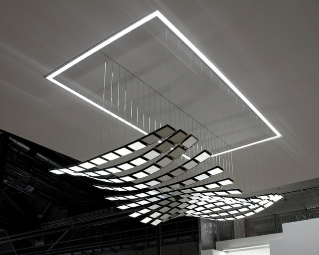 suspension luminaire OLED salon