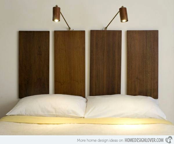 tête de lit originale créative en bois 
