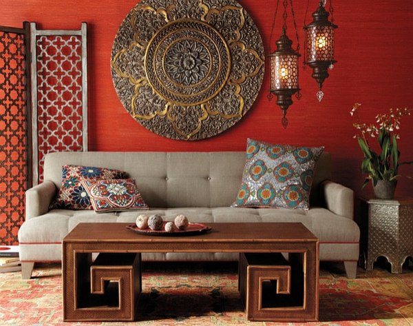 table basse bois originale salon marocain