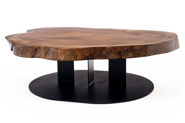 table basse design bois acier