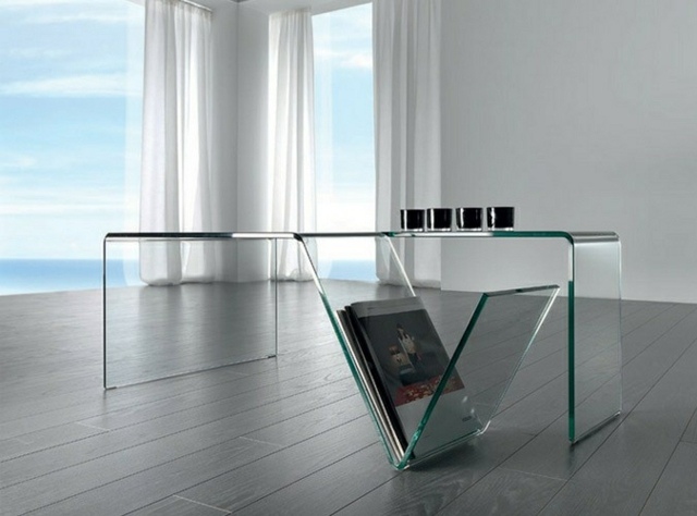 table basse design en verre futuriste merveille salon
