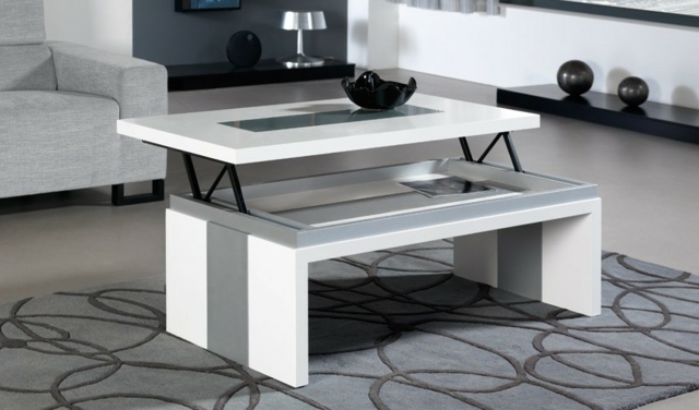 table basse design stocker espace pratique