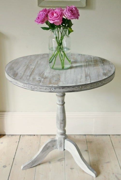table basse ronde shabby