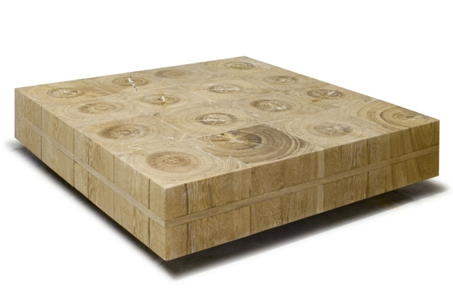 table carrée bois clair