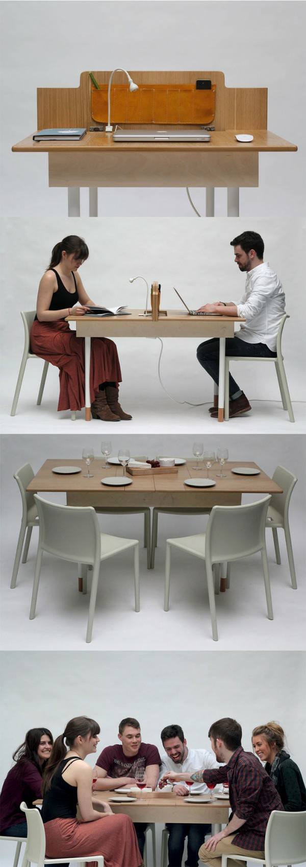 table manger bois contemporaine Daniel Liss Design