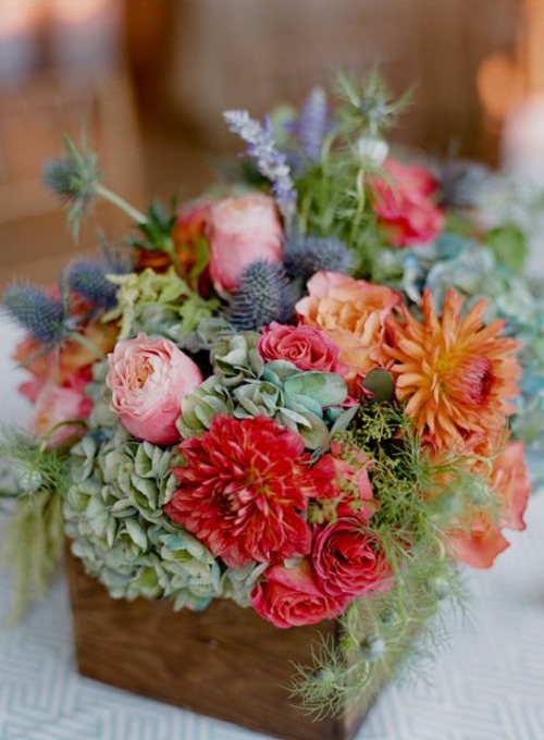 table mariage fleurs ete