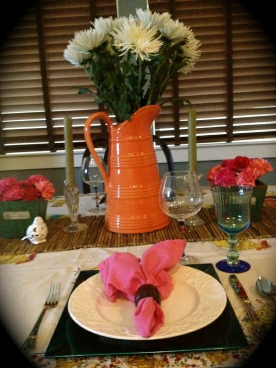 table printemps deco fleurs
