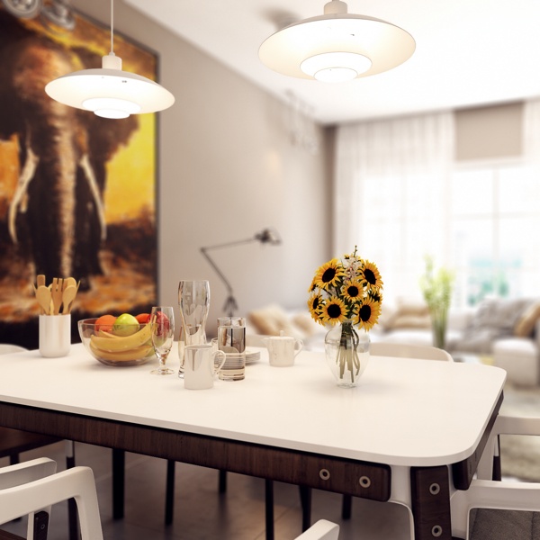 table salon design bois blanc