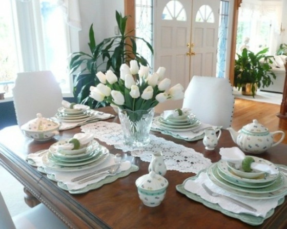 table tulipes blanc