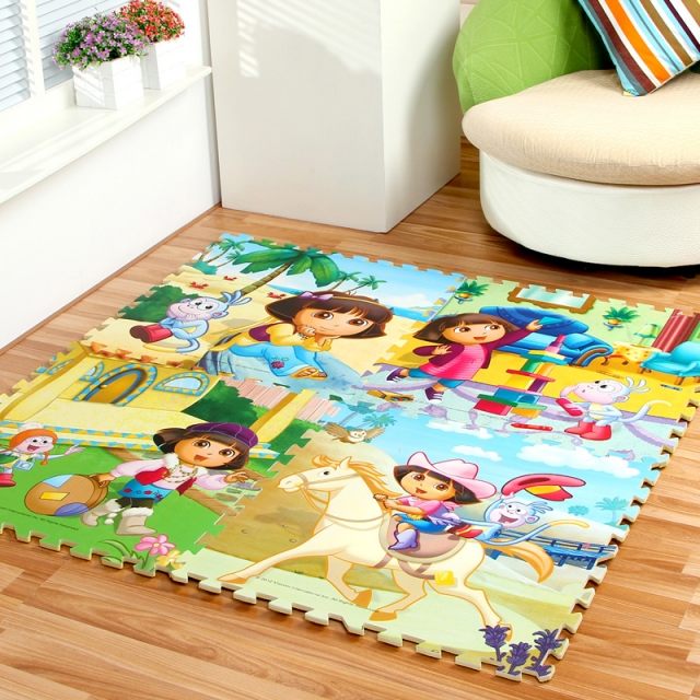 tapis-puzzle-dessins-Dora-exploratrice 
