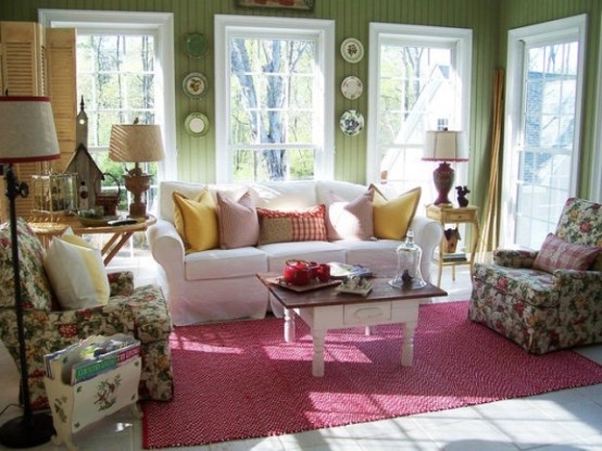 tapis rose salon feminine fauteuils originaux