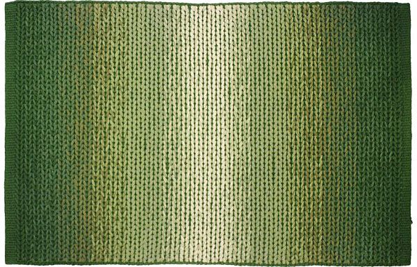 tapis tricoté vert design