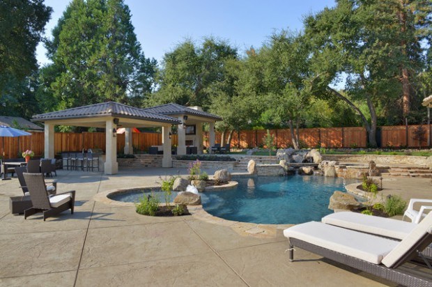 terrasse de luxe belle piscine facile entretenir