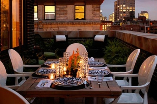 terrasse decoration magnifique diner soir
