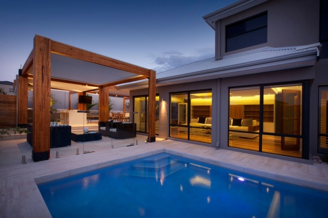 terrasse en bois australie piscine
